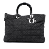 Extra Large Denim Cannage Lady Dior